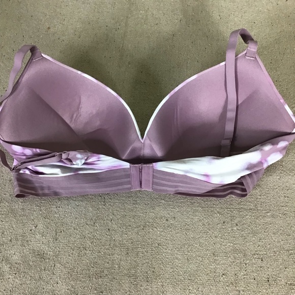 Auden Orchid leaves lavender and white Wirefree push-up Bra Size 38C - Picture 7 of 11